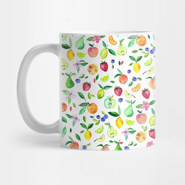 Fresh Fruit - a watercolor pattern by micklyn